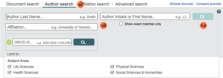 Scopus Author Search