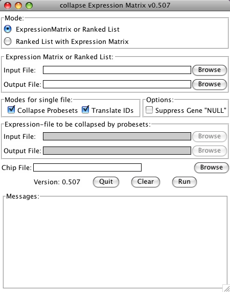 Screenshot of GUI